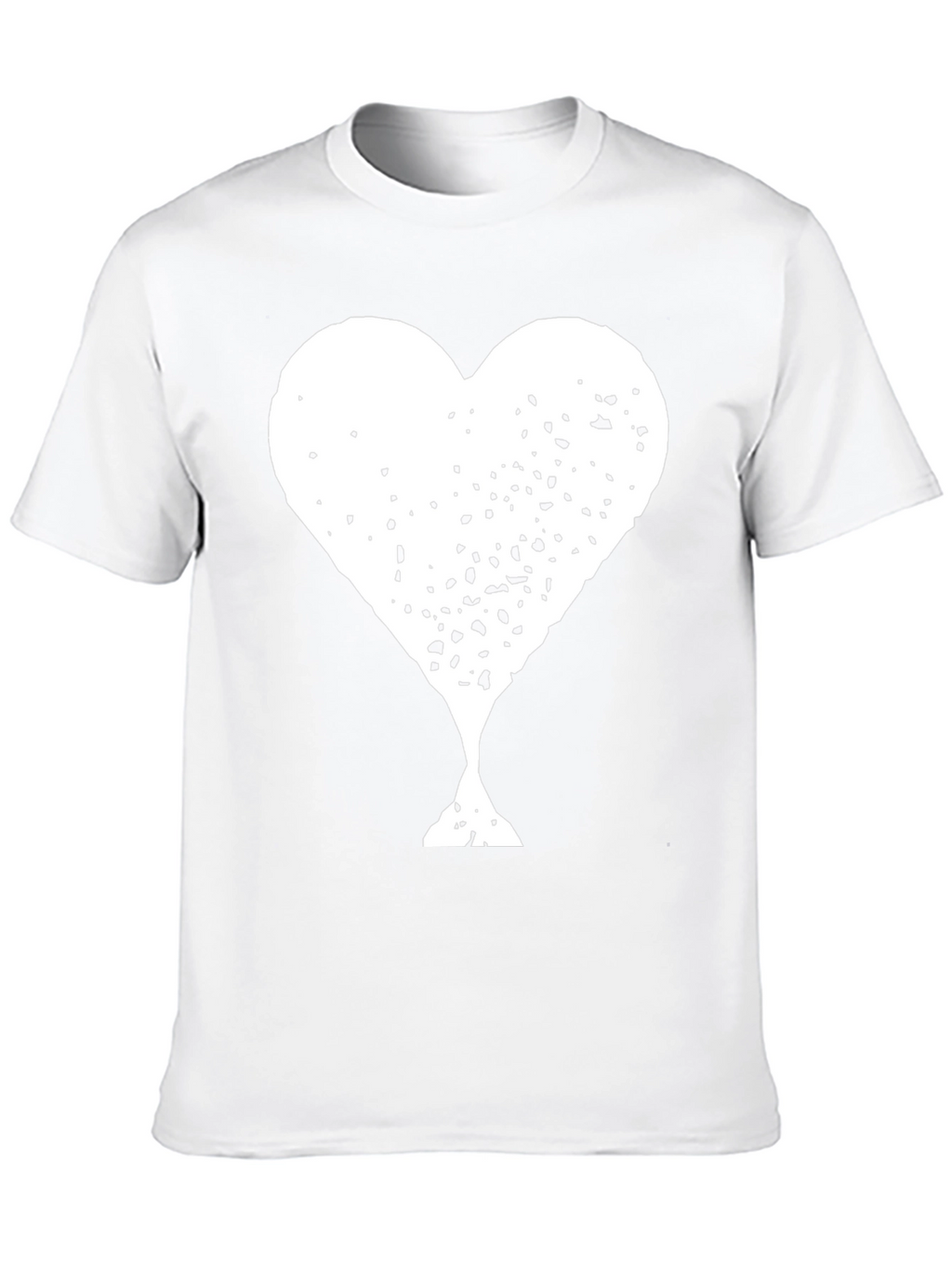 Distressed Heart Graphic Tee - Black Cotton Shirt