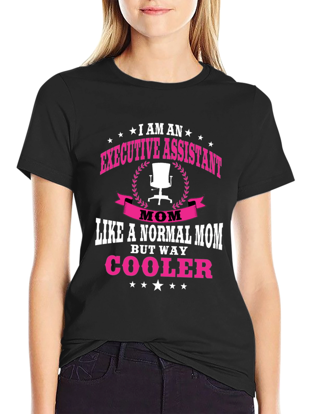 Executive Assistant Mom Black T-Shirt