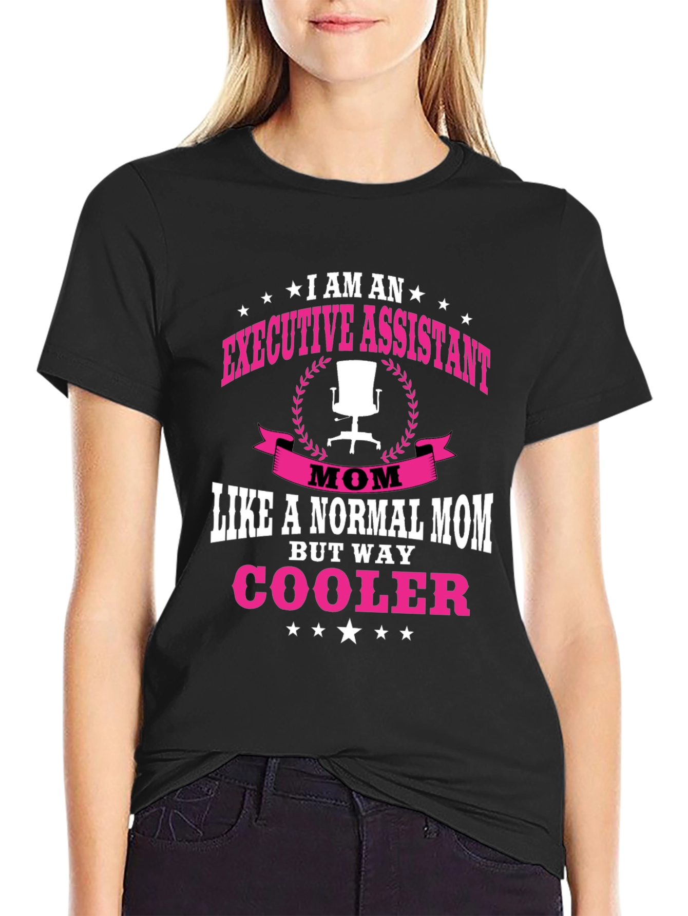 Executive Assistant Mom Black T-Shirt