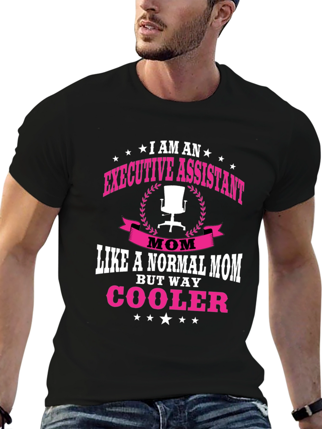 Executive Assistant Mom Black T-Shirt