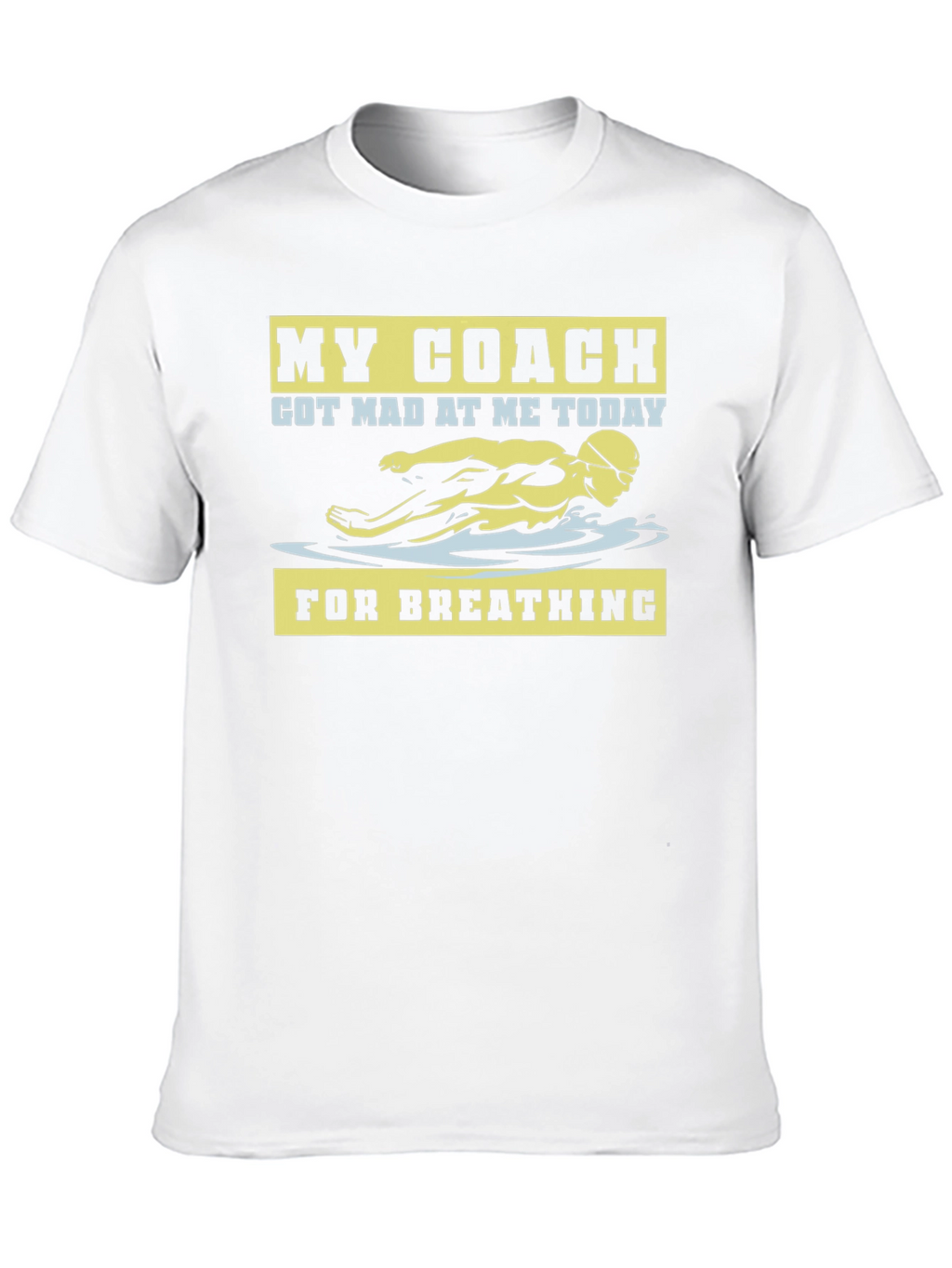 Funny Swimming Coach T-Shirt - Breathing Humor
