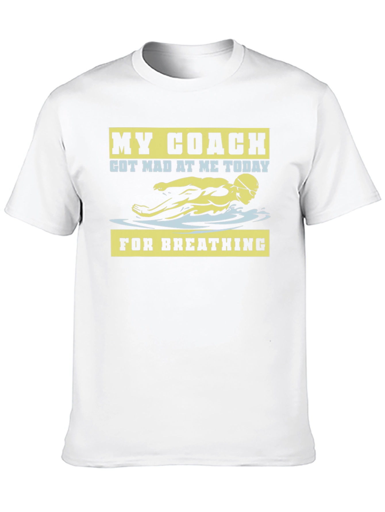 Funny Swimming Coach T-Shirt - Breathing Humor