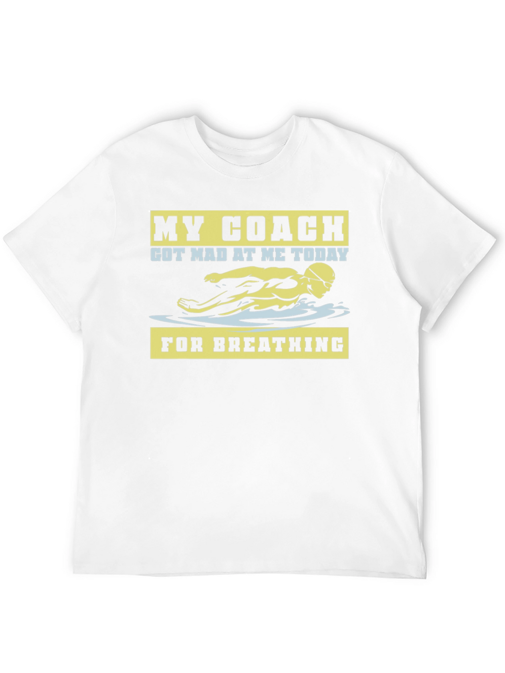 Funny Swimming Coach T-Shirt - Breathing Humor