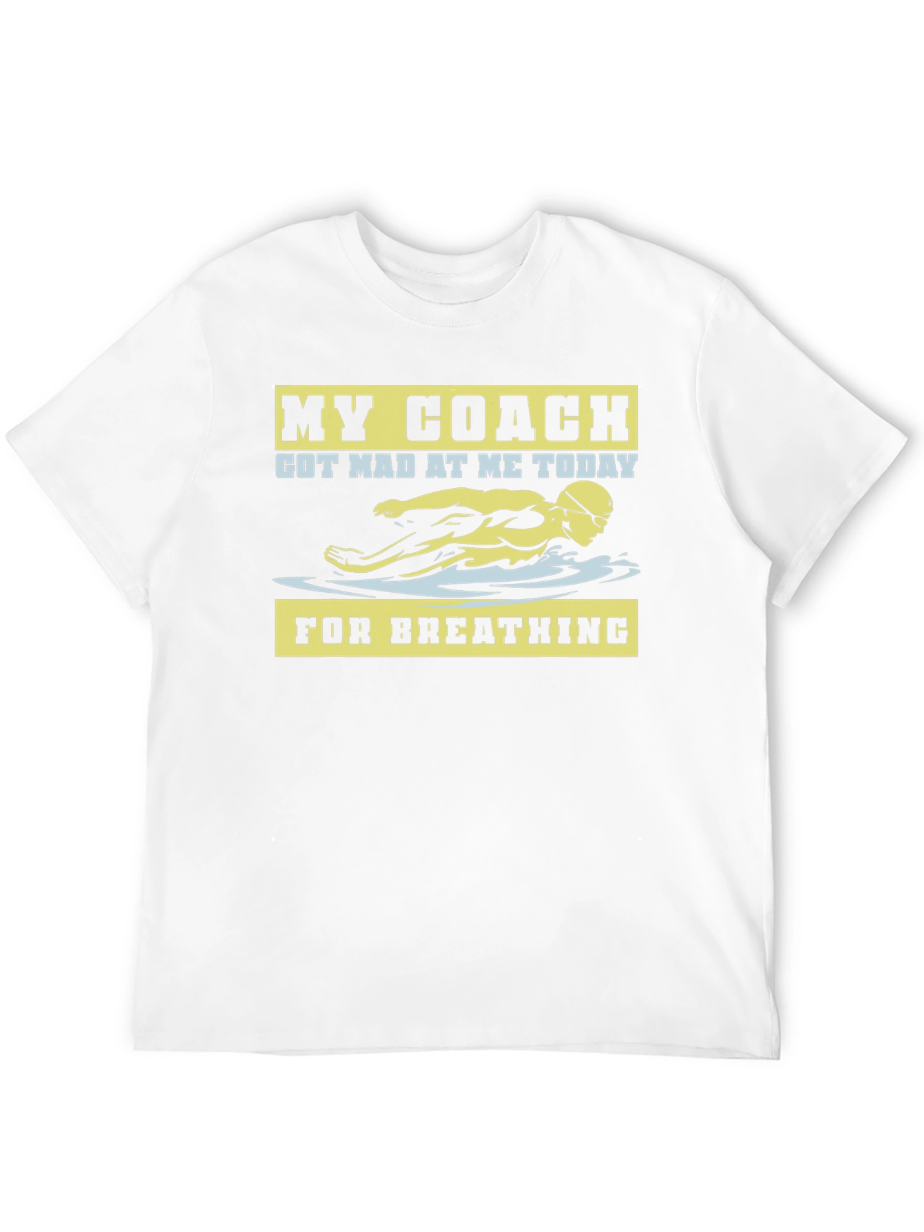 Funny Swimming Coach T-Shirt - Breathing Humor