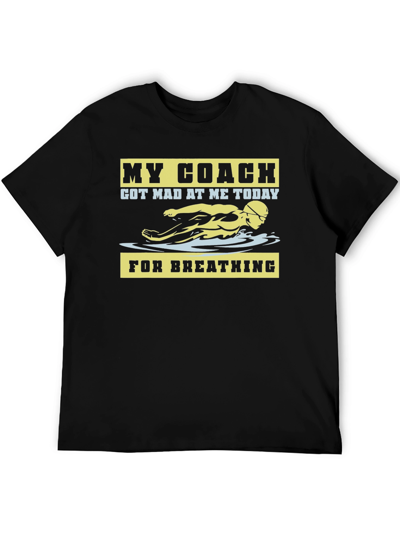 Funny Swimming Coach T-Shirt - Breathing Humor