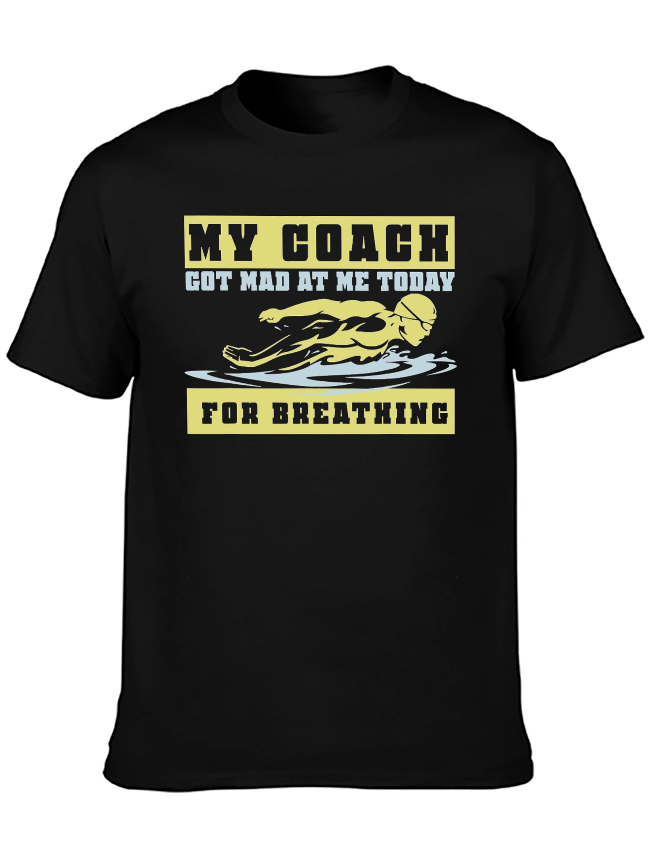 Funny Swimming Coach T-Shirt - Breathing Humor