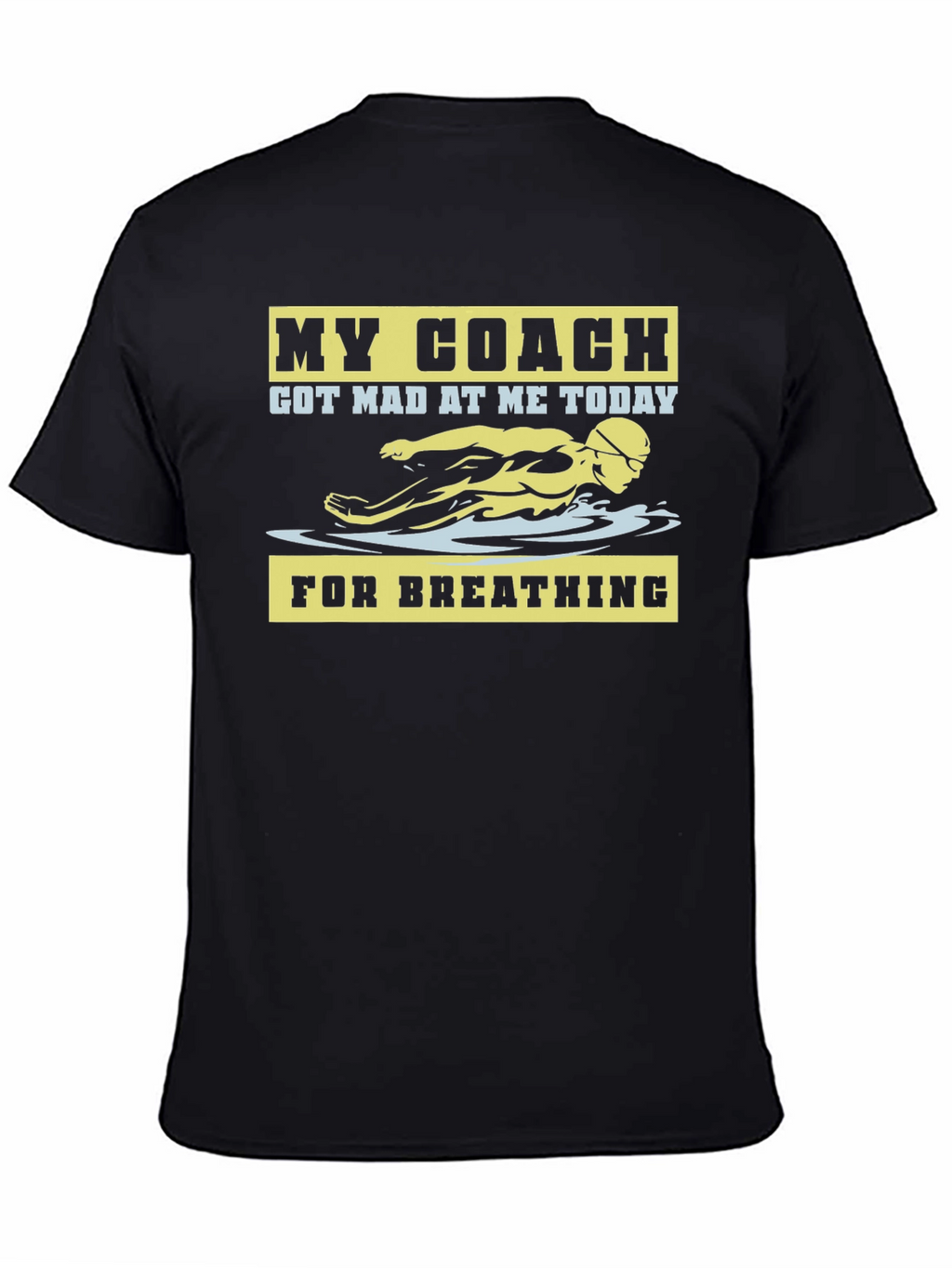 Funny Swimming Coach T-Shirt - Breathing Humor