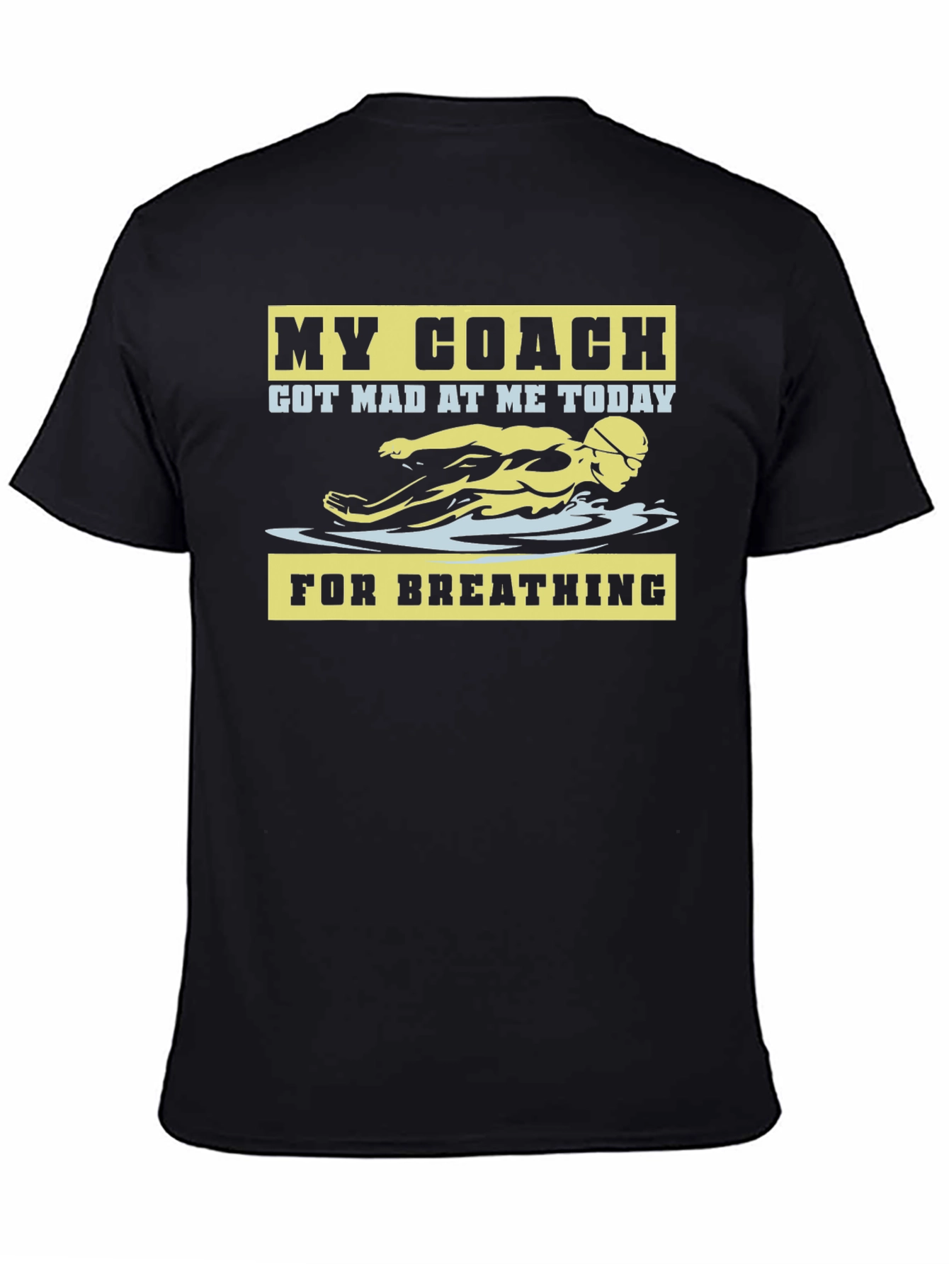 Funny Swimming Coach T-Shirt - Breathing Humor