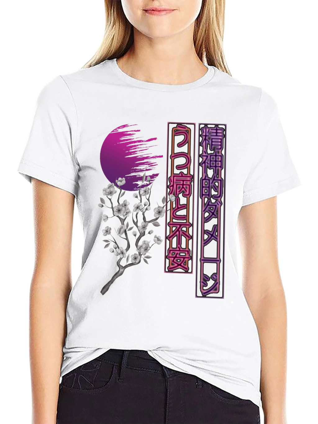 Japanese Aesthetic T-Shirt - Cherry Blossom Graphic Tee