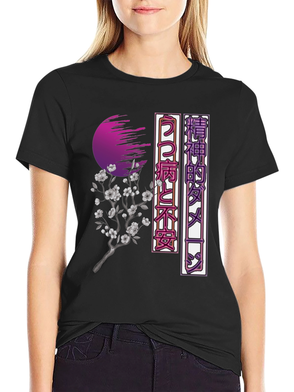 Japanese Aesthetic T-Shirt - Cherry Blossom Graphic Tee
