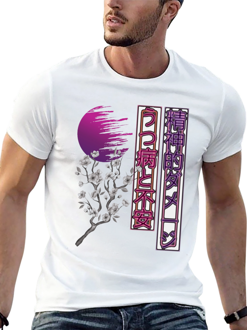 Japanese Aesthetic T-Shirt - Cherry Blossom Graphic Tee