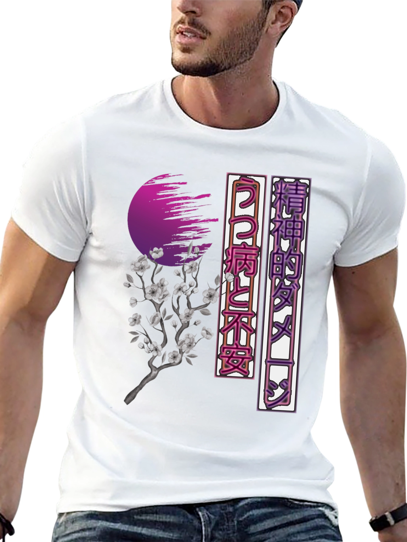 Japanese Aesthetic T-Shirt - Cherry Blossom Graphic Tee