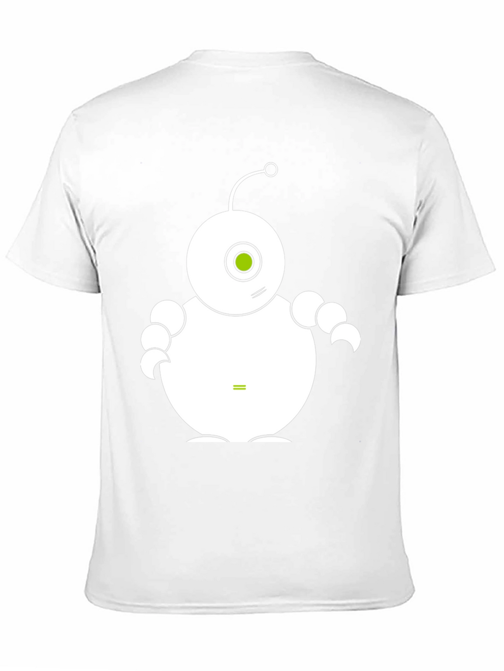 Cute Robot Graphic Tee - Black Cotton T-Shirt