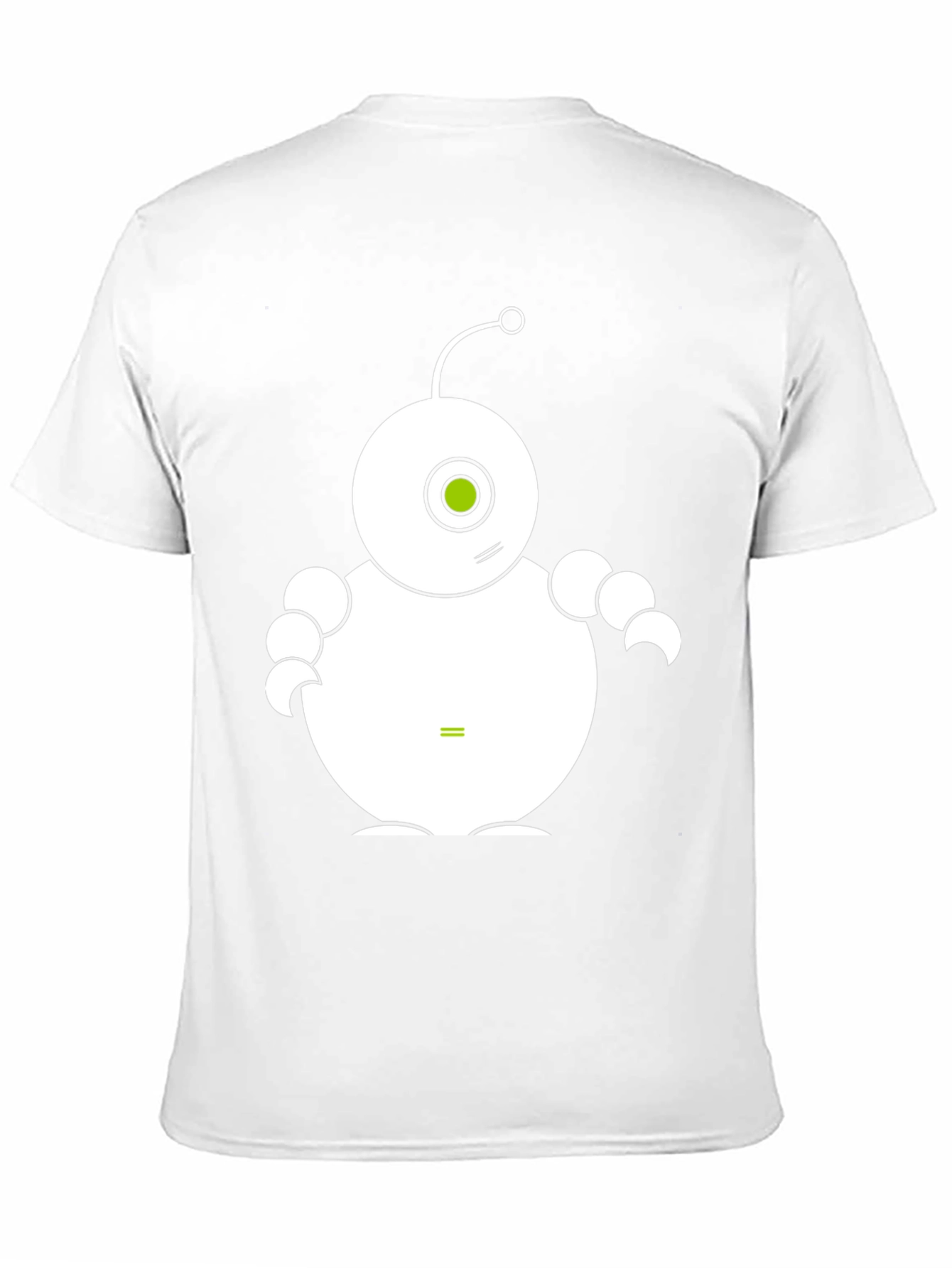 Cute Robot Graphic Tee - Black Cotton T-Shirt