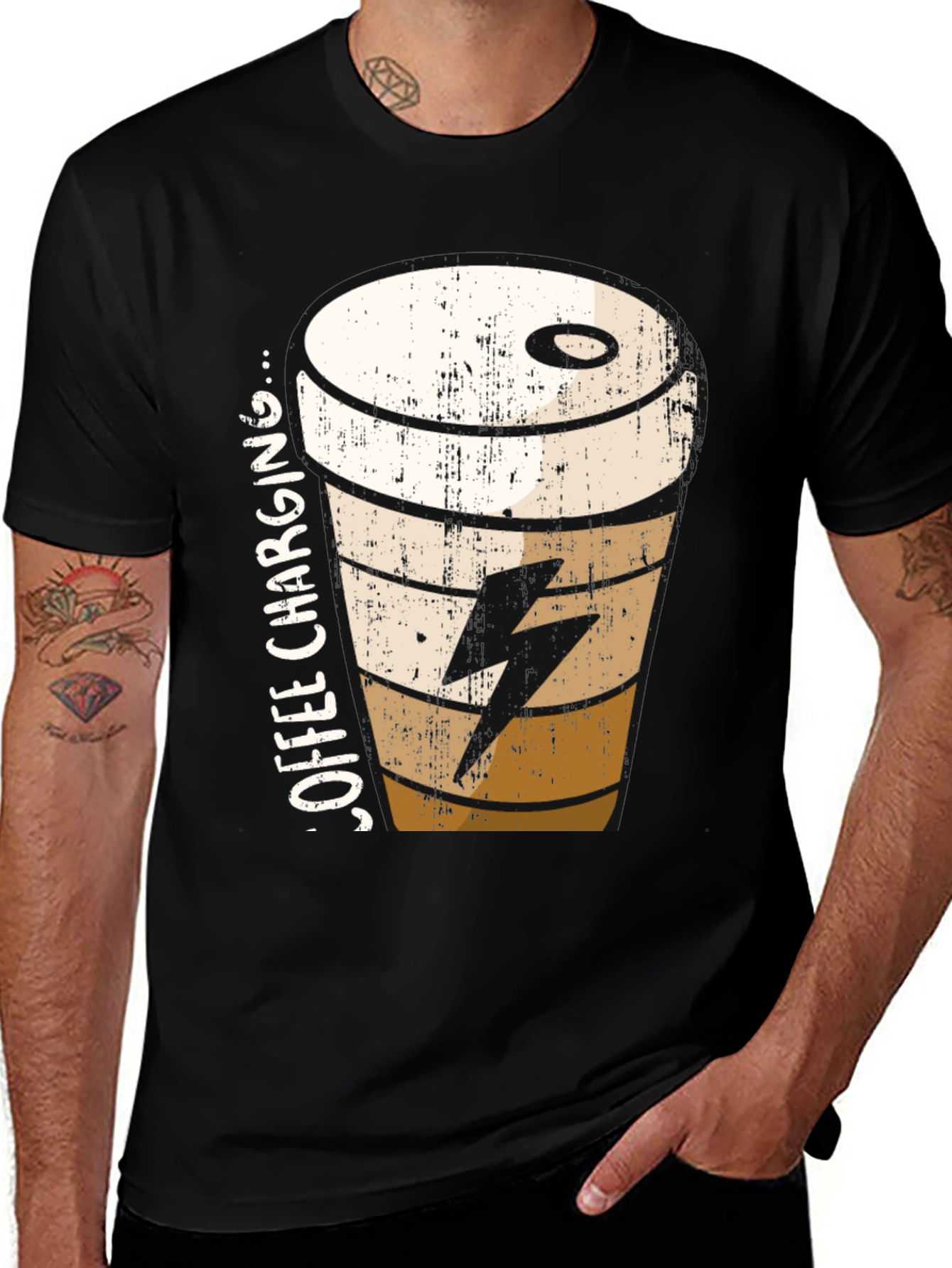 Coffee Charging T-Shirt - Unisex Graphic Tee