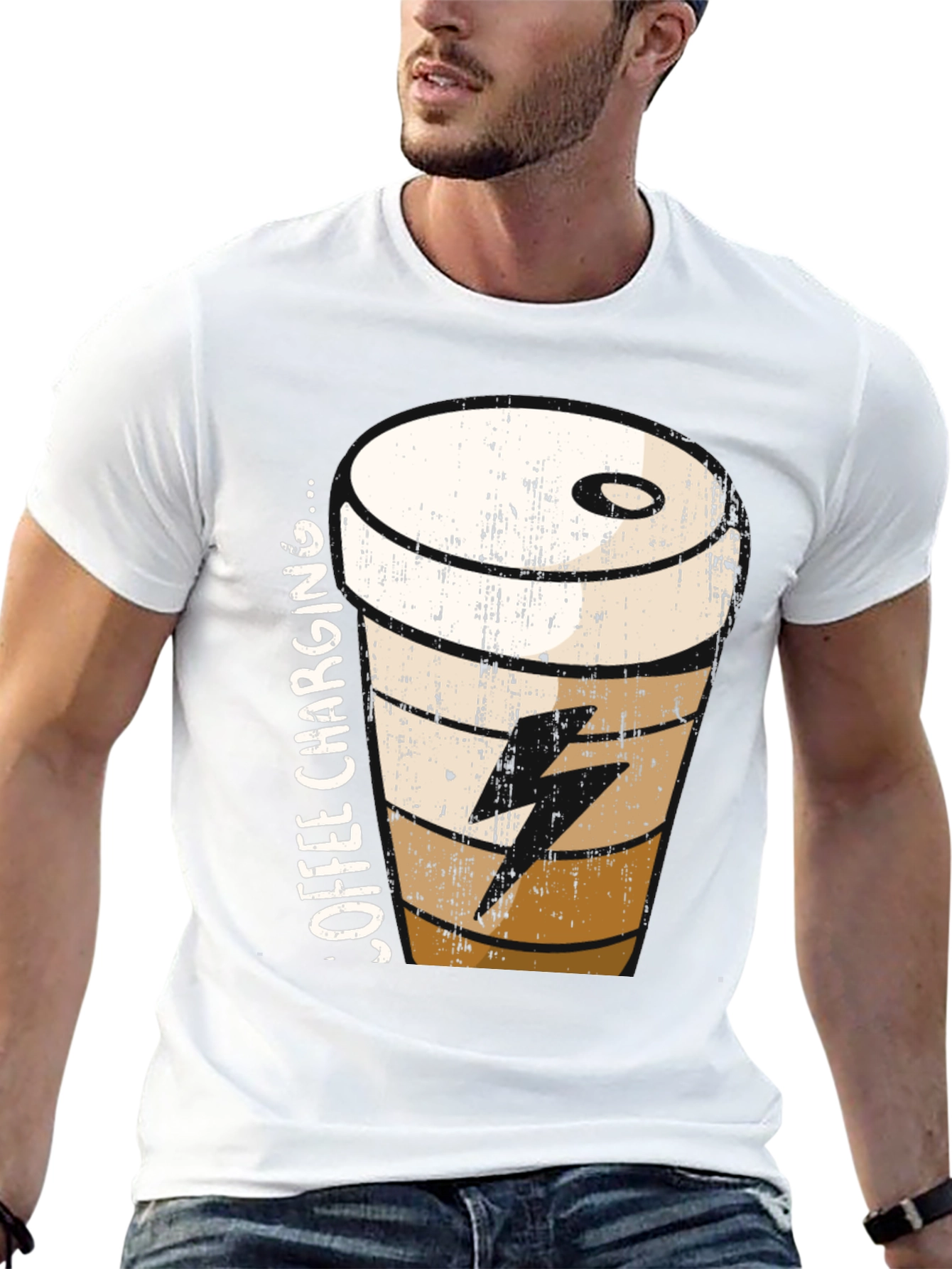 Coffee Charging T-Shirt - Unisex Graphic Tee