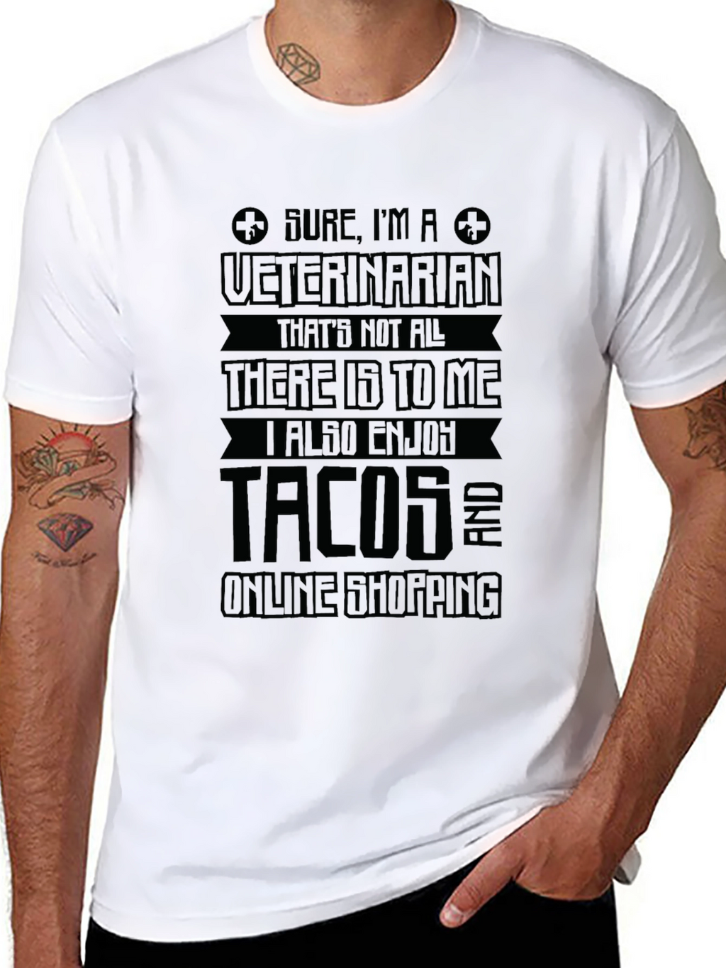 Veterinarian Tacos Online Shopping Graphic T-Shirt