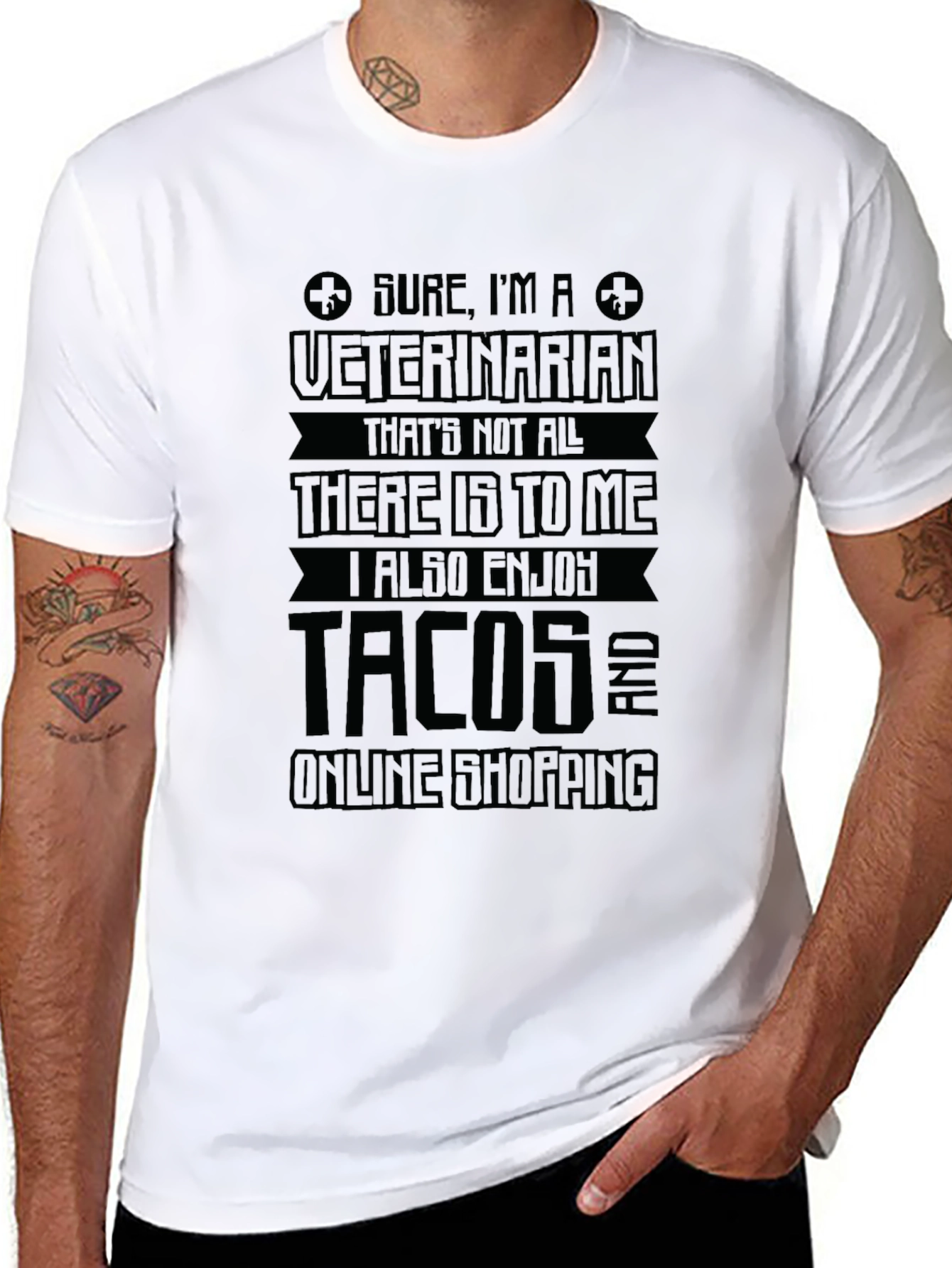Veterinarian Tacos Online Shopping Graphic T-Shirt