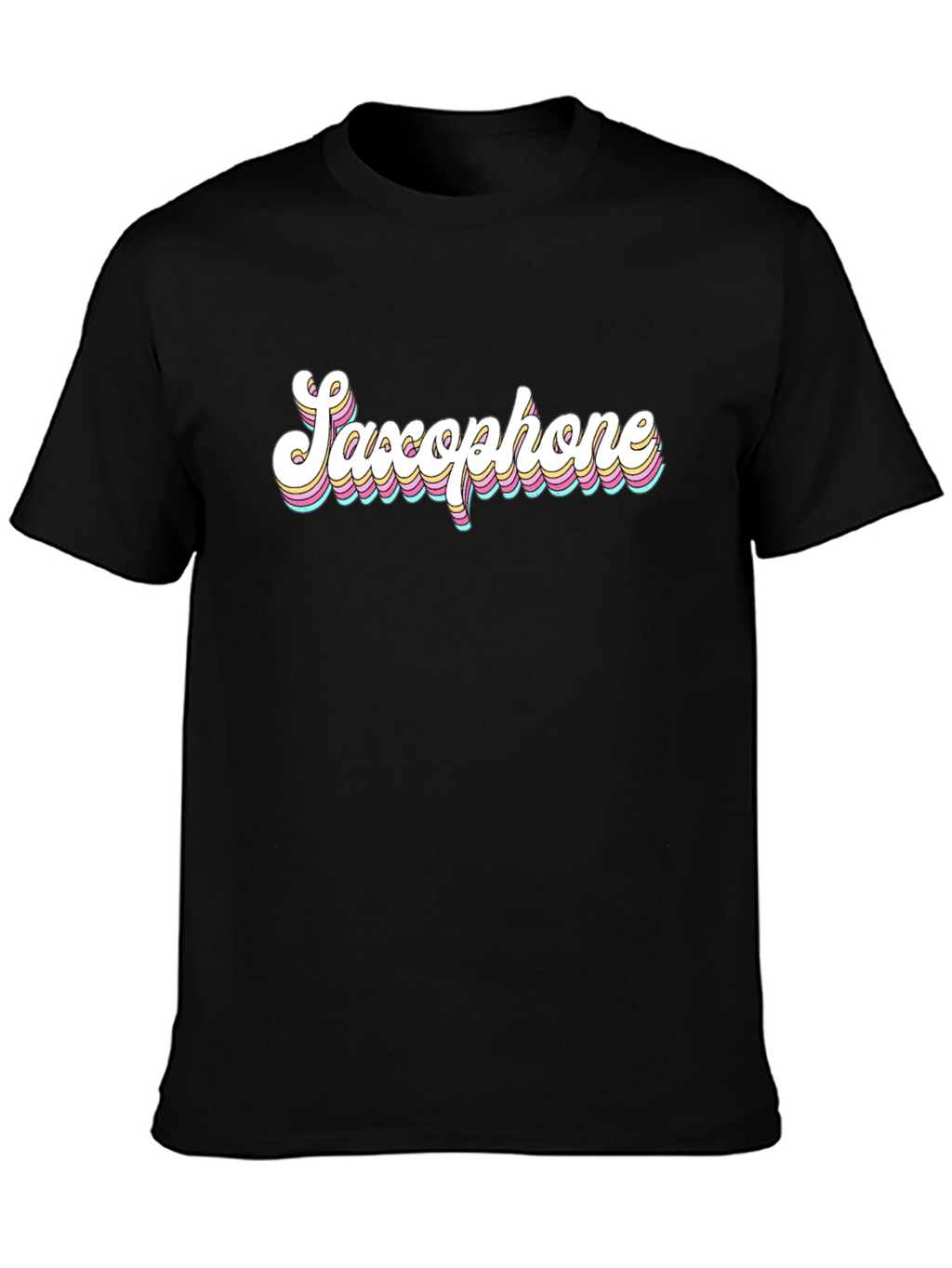 Saxophone Graphic Tee - Retro Music Shirt