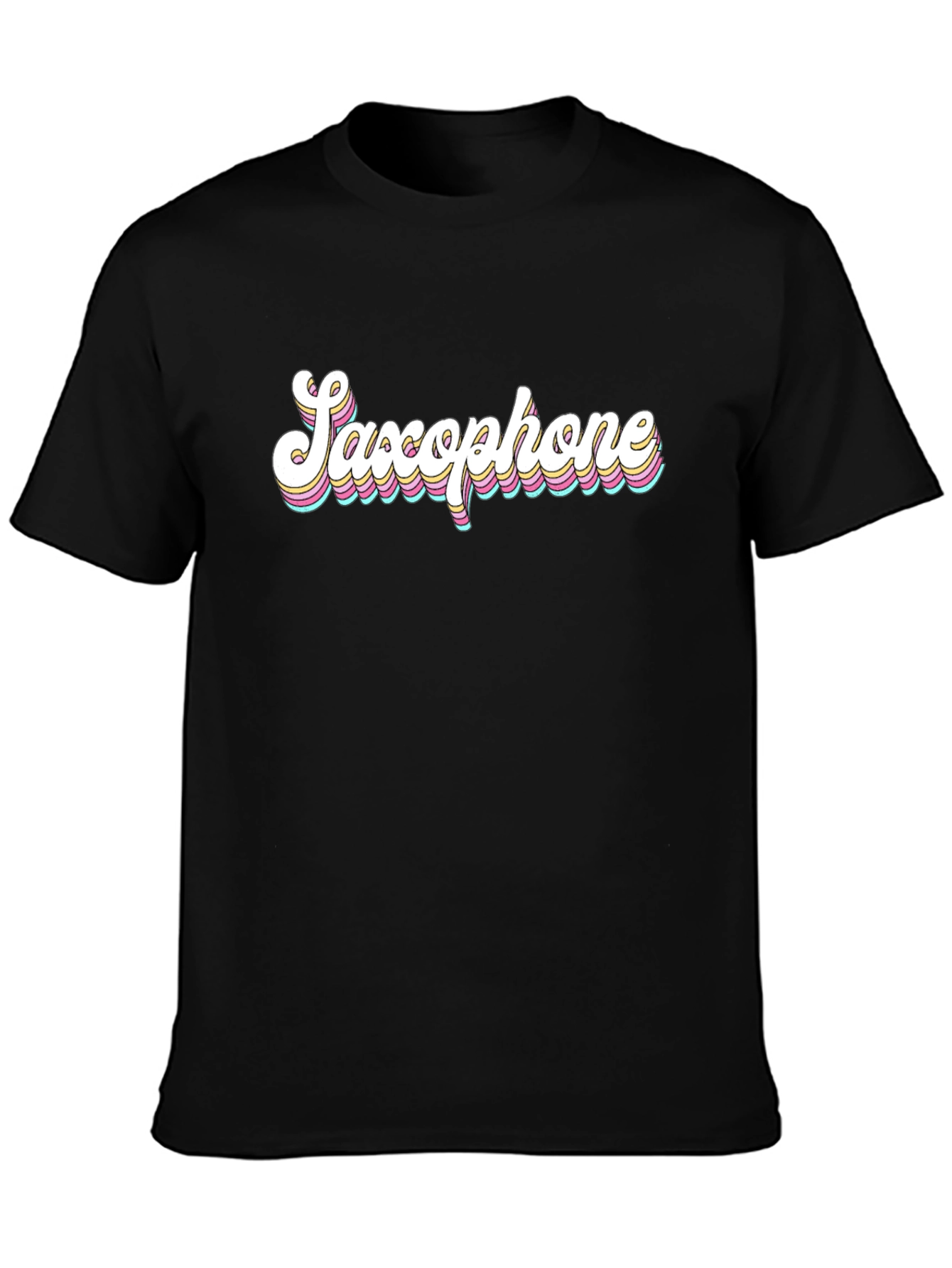 Saxophone Graphic Tee - Retro Music Shirt