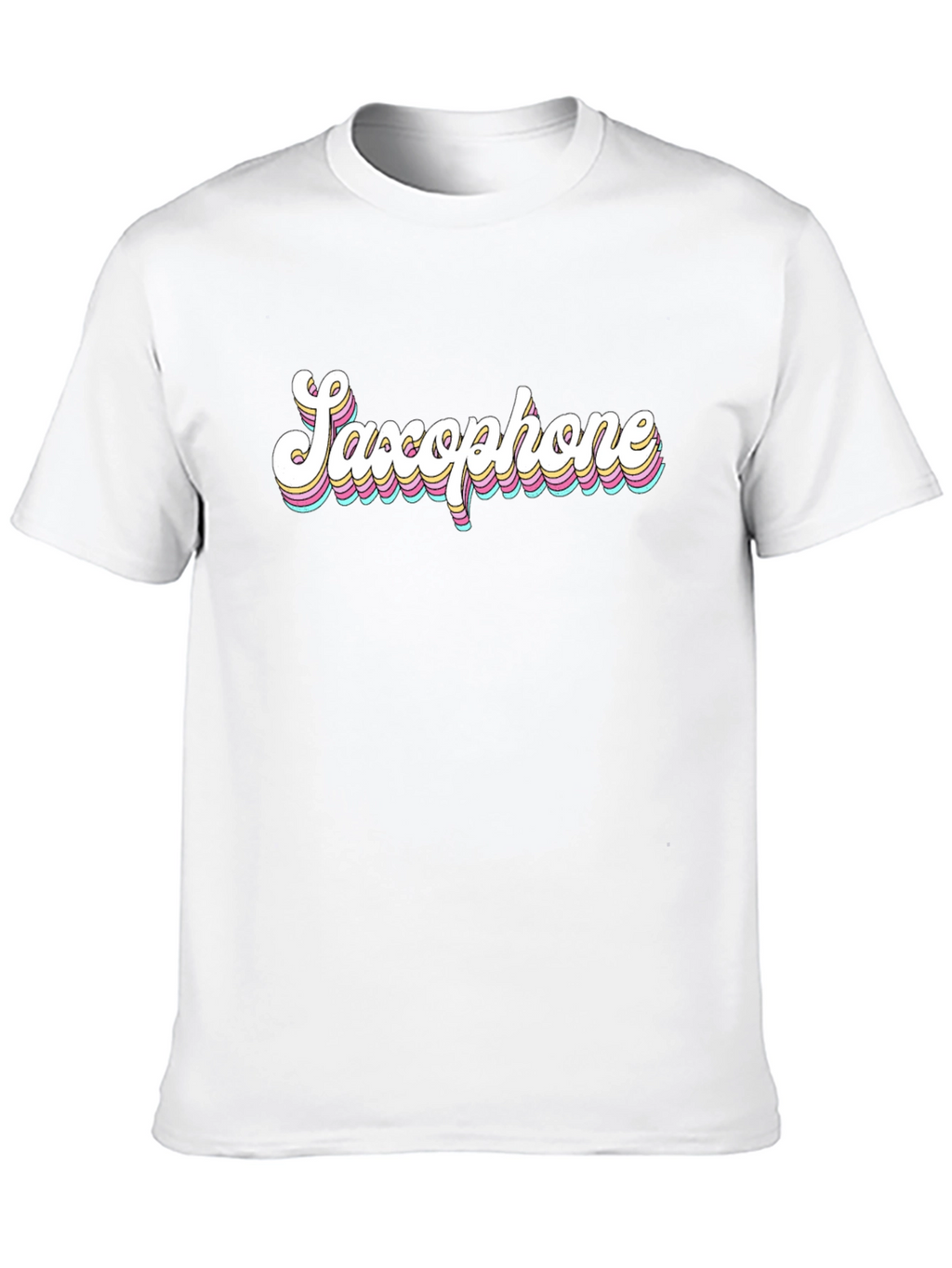 Saxophone Graphic Tee - Retro Music Shirt