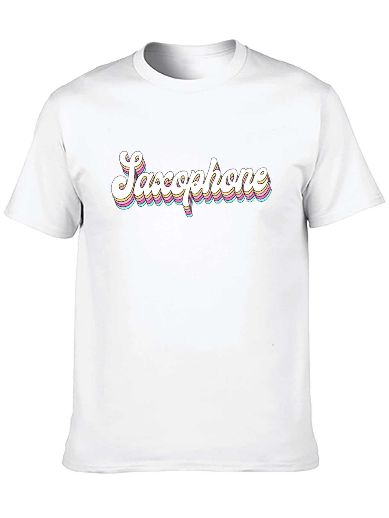 Saxophone Graphic Tee - Retro Music Shirt
