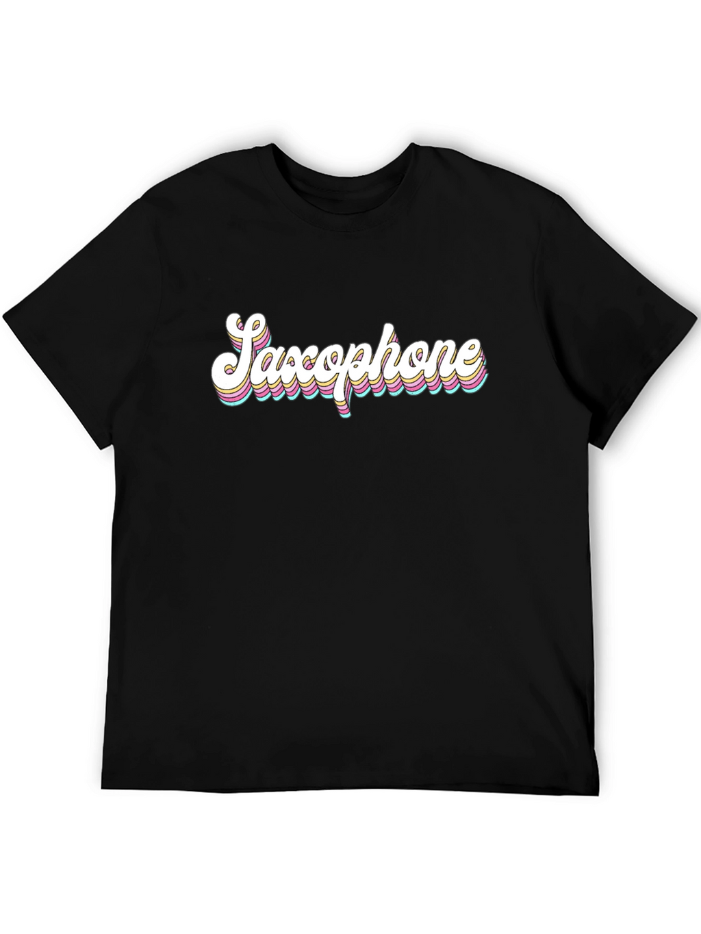 Saxophone Graphic Tee - Retro Music Shirt
