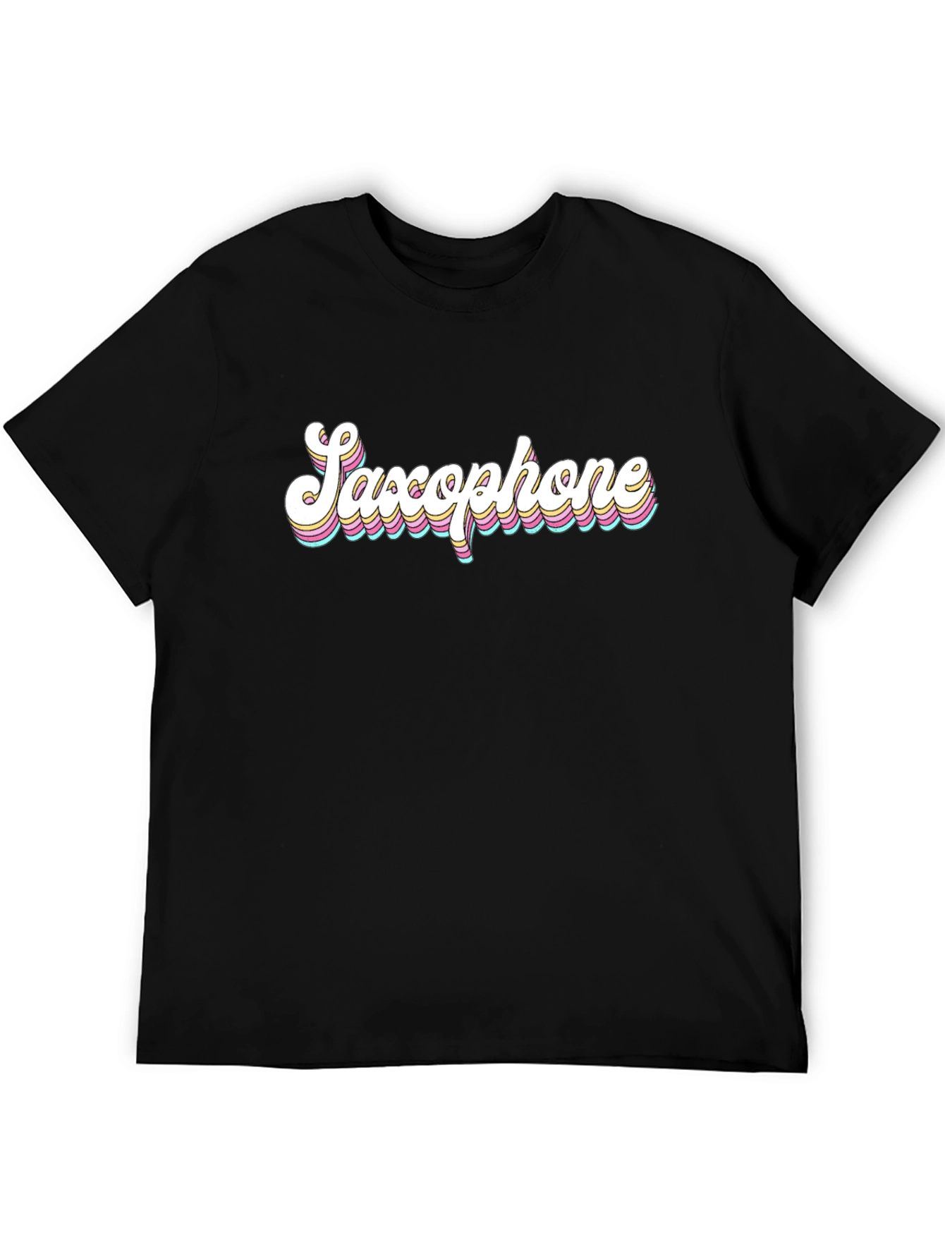 Saxophone Graphic Tee - Retro Music Shirt