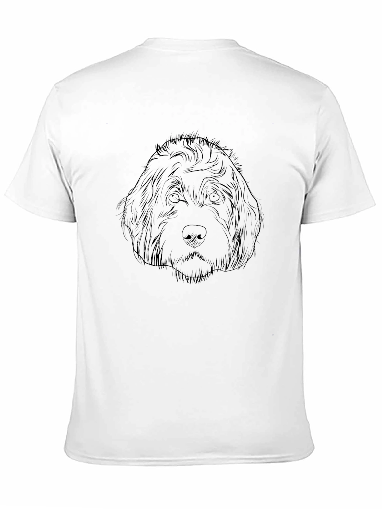 Dog Outline Graphic Print Black T-Shirt