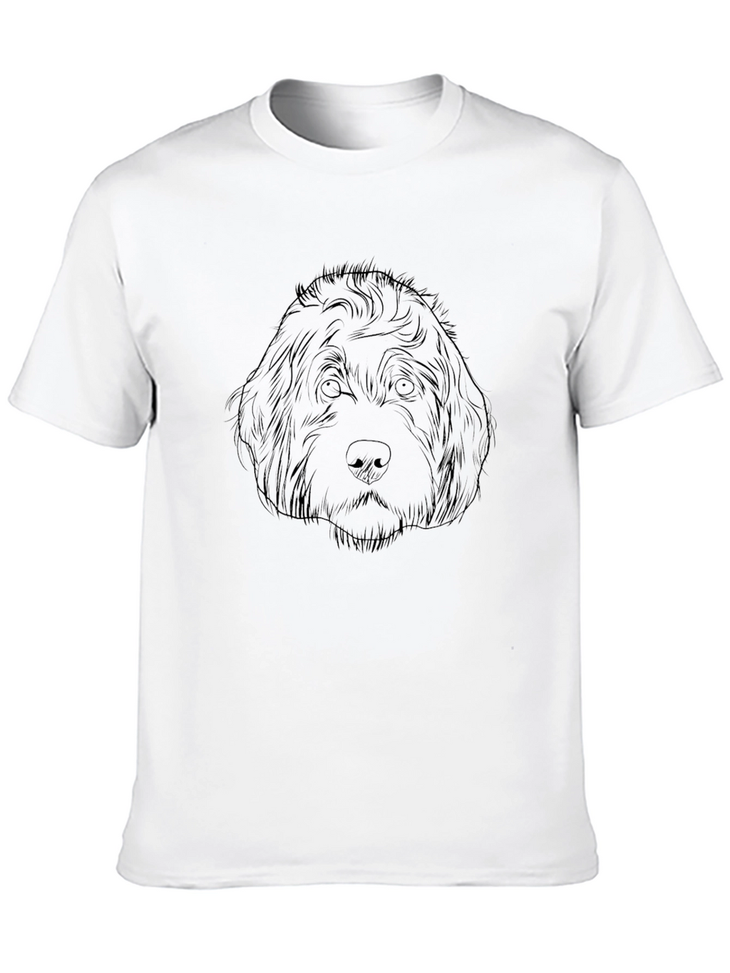 Dog Outline Graphic Print Black T-Shirt