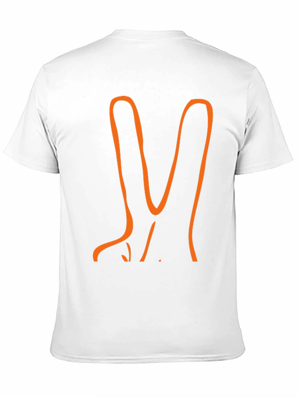 Orange Peace Sign Black T-Shirt