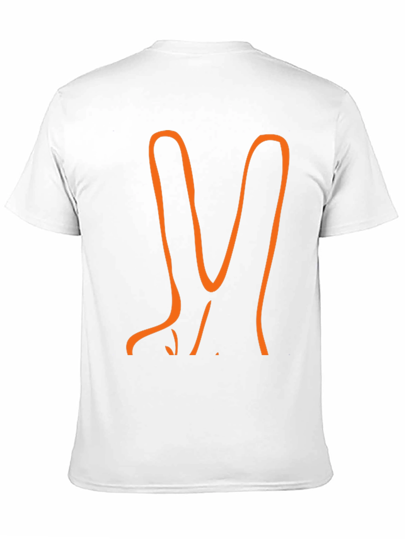 Orange Peace Sign Black T-Shirt