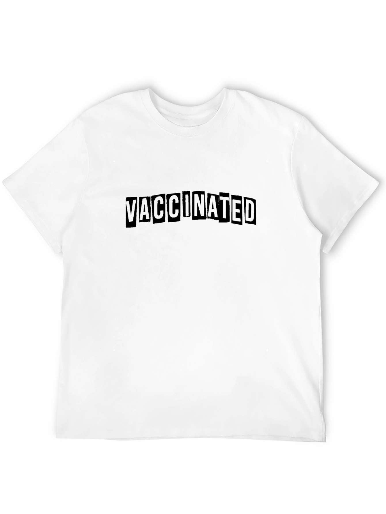 Vaccinated Black T-Shirt - Casual Comfort
