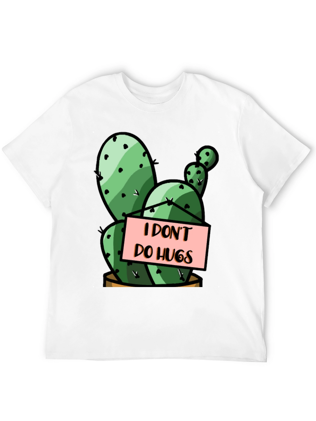 I Dont Do Hugs Cactus T-Shirt Funny Introvert Tee