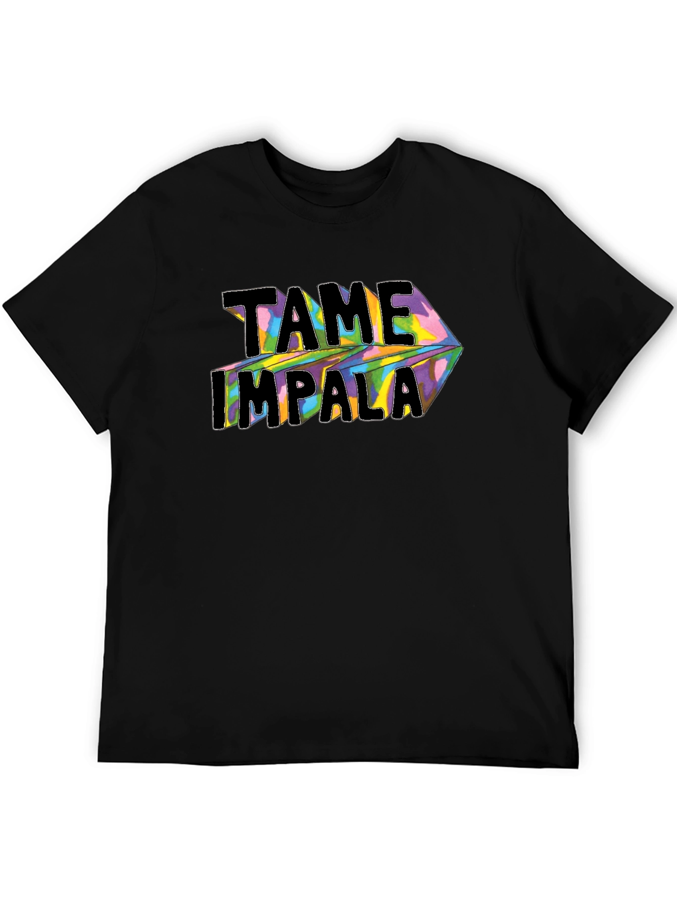 Tame Impala Graphic Print Black T-Shirt