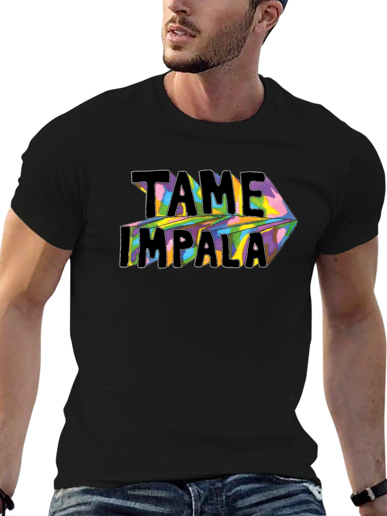 Tame Impala Graphic Print Black T-Shirt