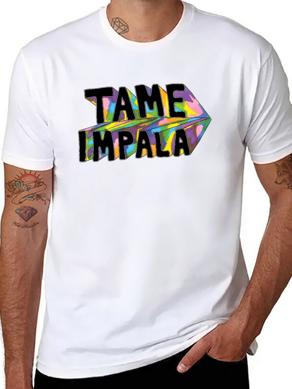 Tame Impala Graphic Print Black T-Shirt