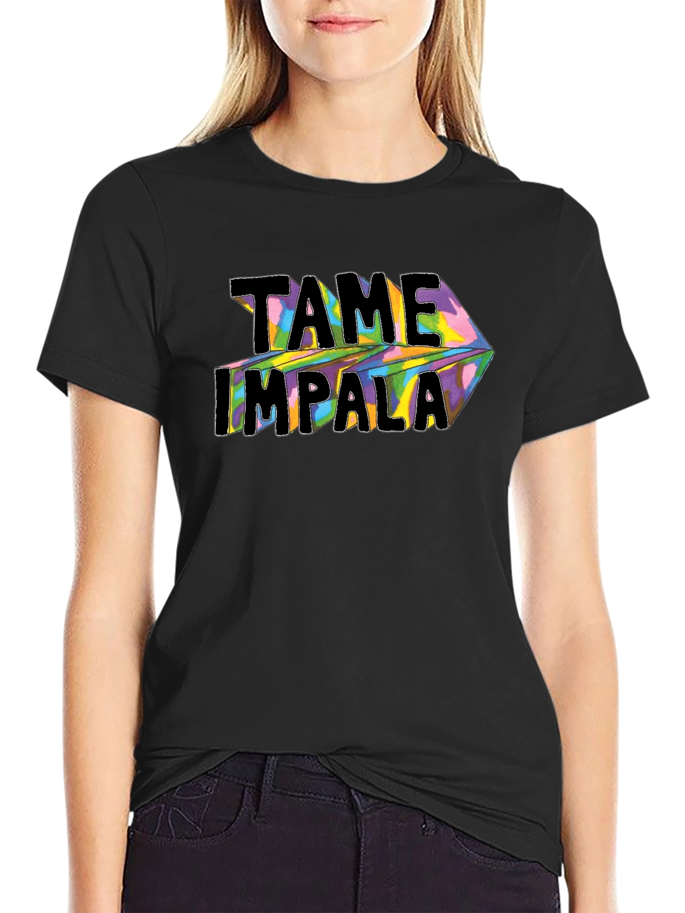 Tame Impala Graphic Print Black T-Shirt