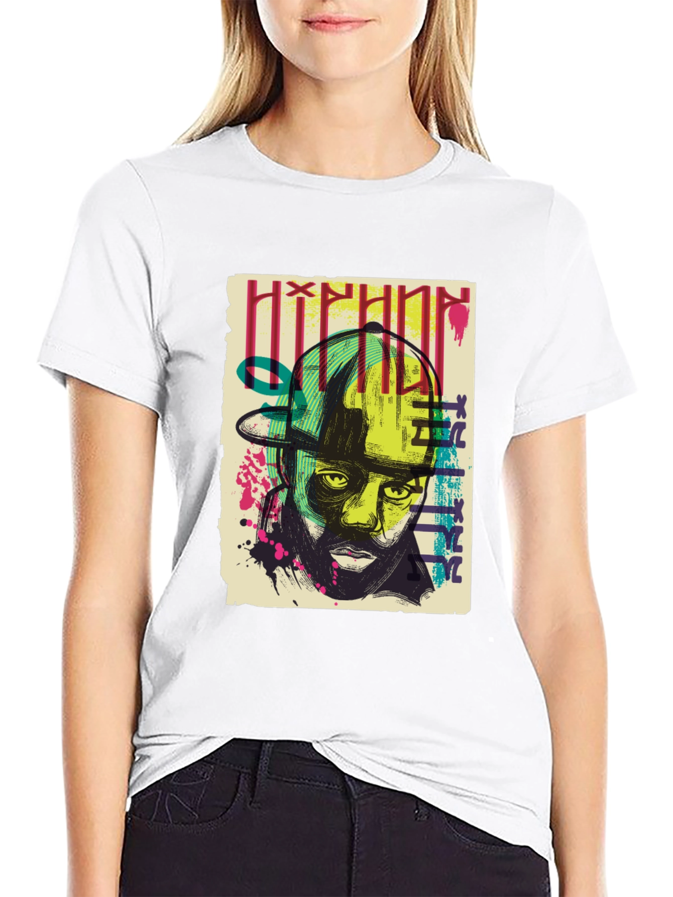 Hip Hop Graphic Print T-Shirt