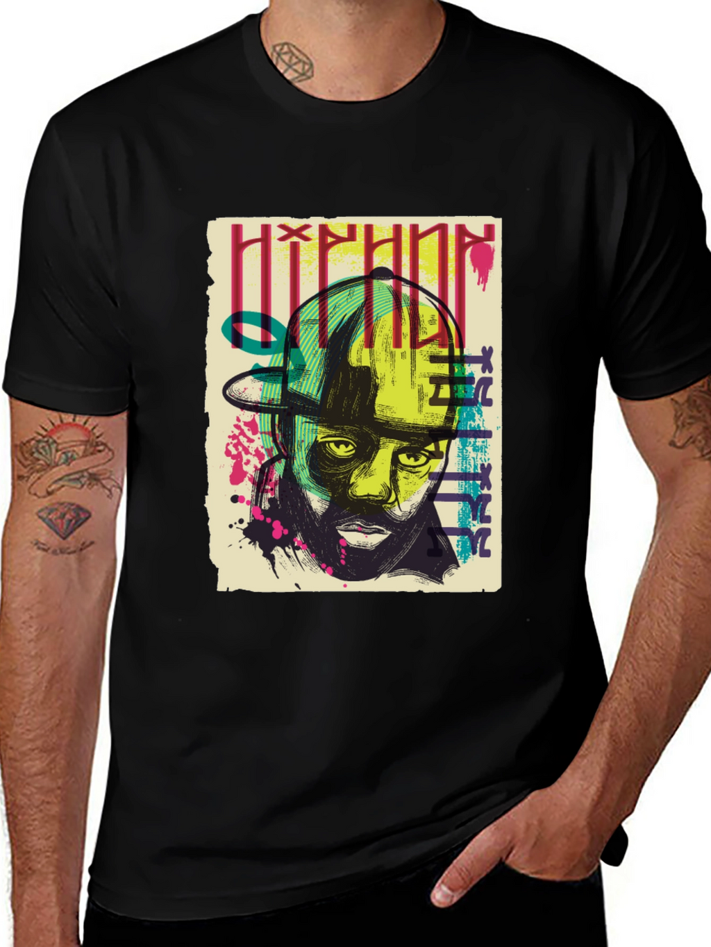 Hip Hop Graphic Print T-Shirt