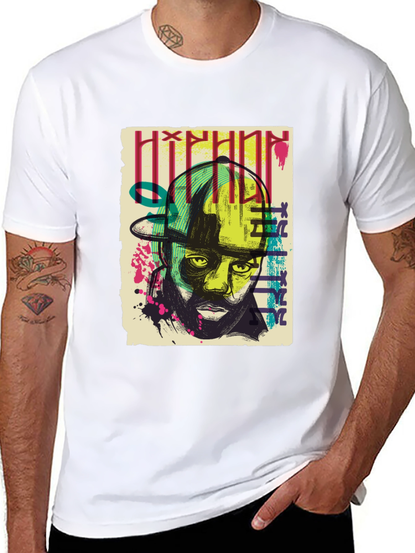 Hip Hop Graphic Print T-Shirt