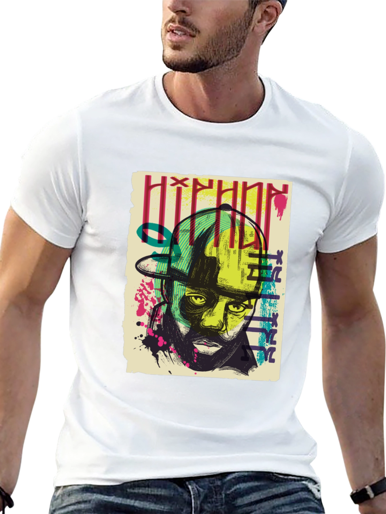 Hip Hop Graphic Print T-Shirt