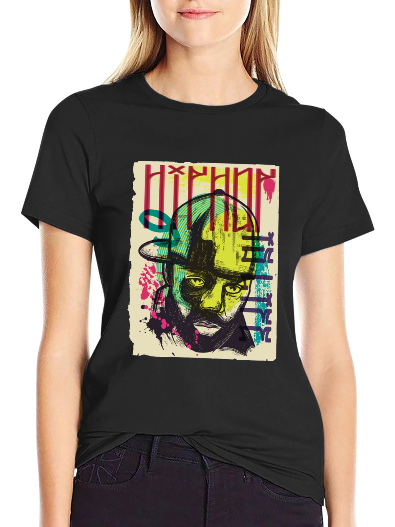 Hip Hop Graphic Print T-Shirt