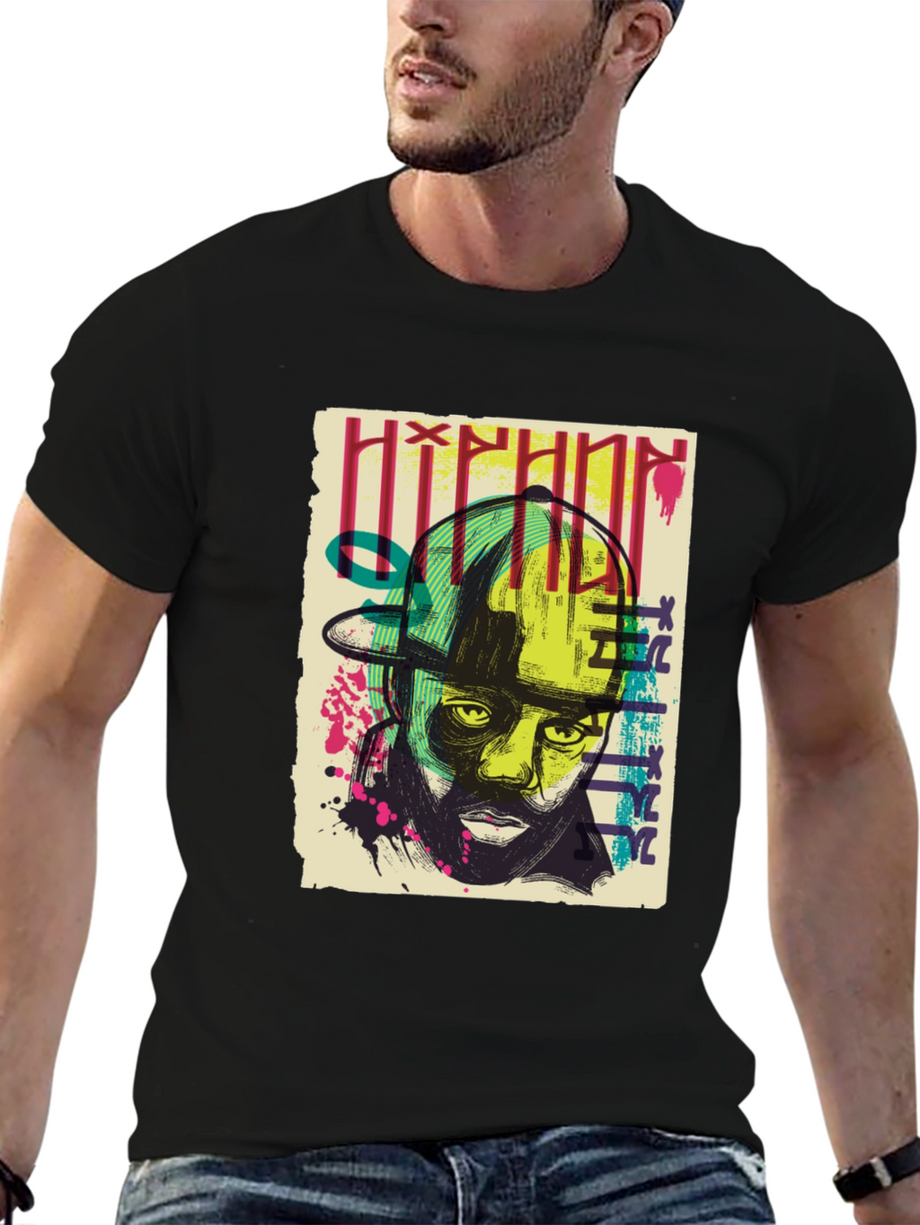 Hip Hop Graphic Print T-Shirt