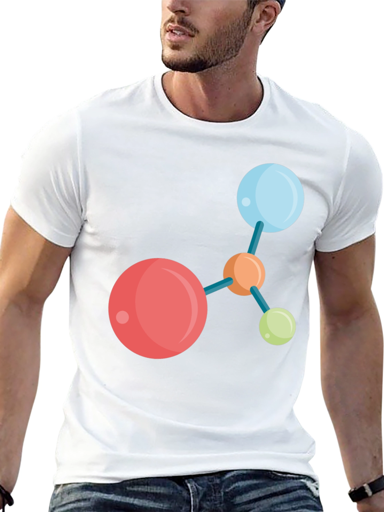 Cool Molecule Graphic Tee - Trendy Science Shirt