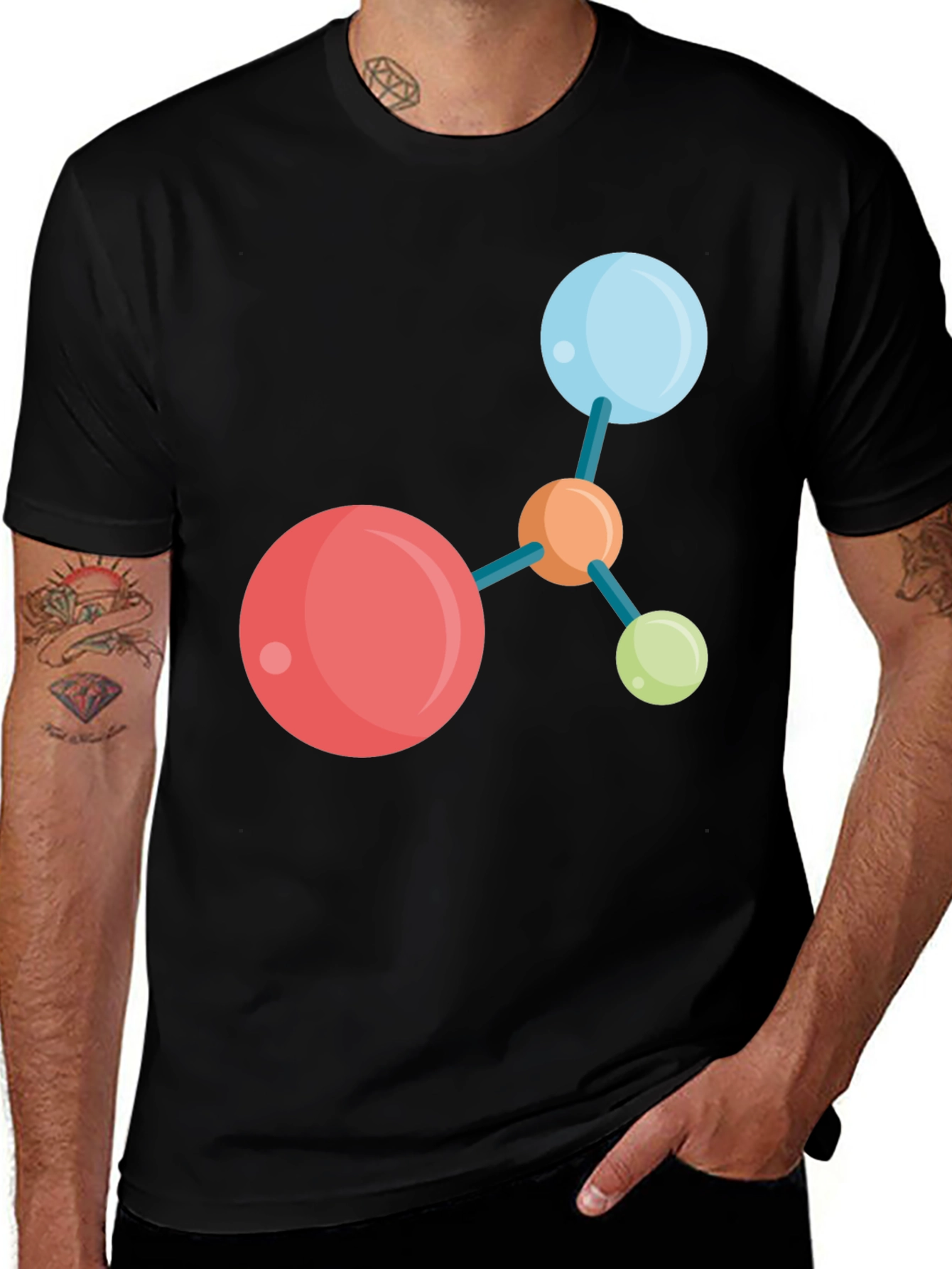 Cool Molecule Graphic Tee - Trendy Science Shirt