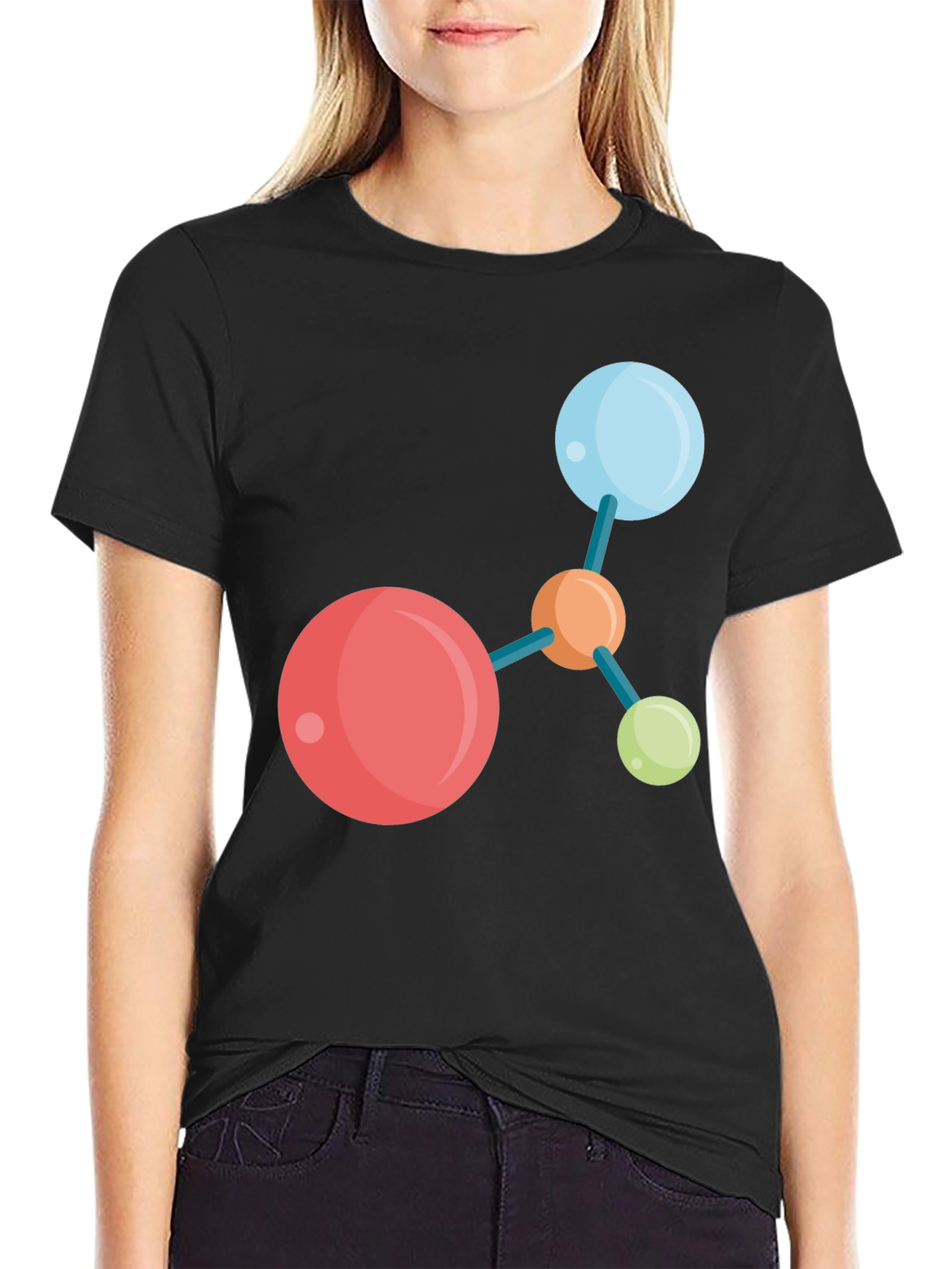Cool Molecule Graphic Tee - Trendy Science Shirt