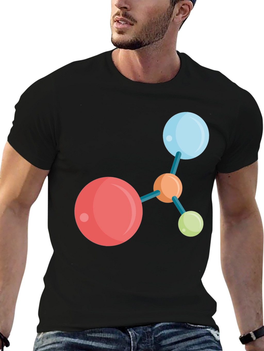 Cool Molecule Graphic Tee - Trendy Science Shirt