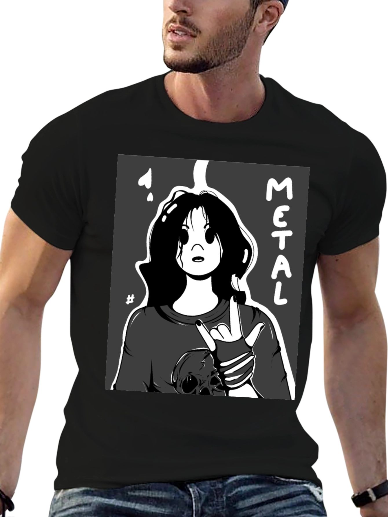 Metal Cartoon Graphic Tee