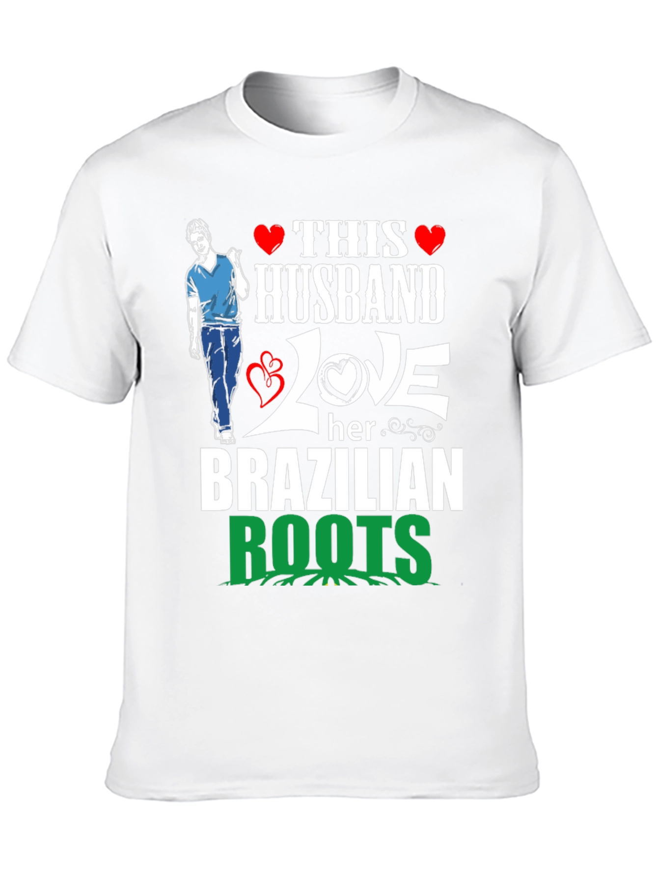 Husband Love Brazilian Roots Graphic T-Shirt